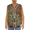 Spiritual Deer Mandala Print Sleeveless Baseball Jersey
