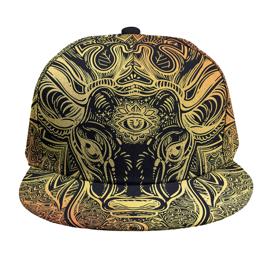 Spiritual Deer Mandala Print Snapback Cap