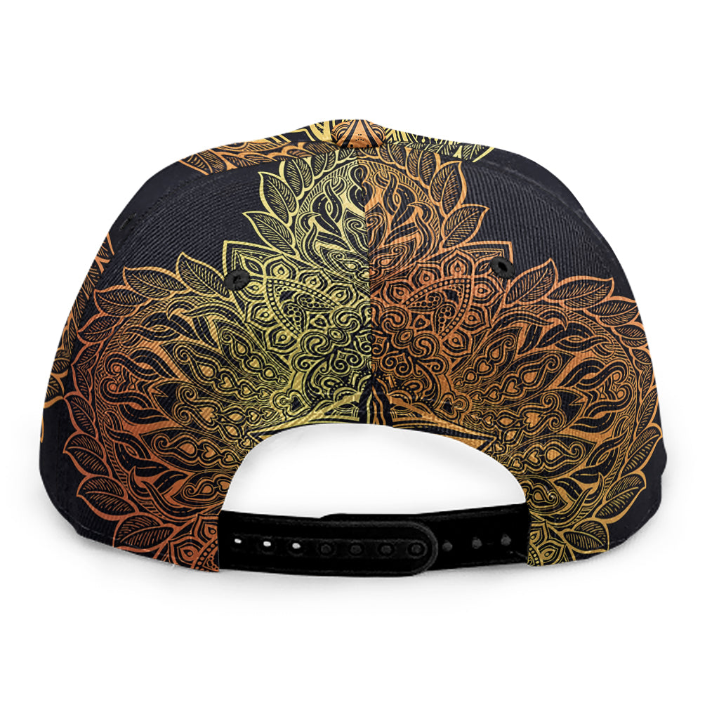 Spiritual Deer Mandala Print Snapback Cap