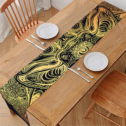 Spiritual Deer Mandala Print Table Runner