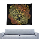 Spiritual Deer Mandala Print Tapestry