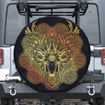 Spiritual Deer Mandala Print Tire Cover