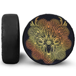 Spiritual Deer Mandala Print Tire Cover