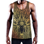 Spiritual Deer Mandala Print Training Tank Top