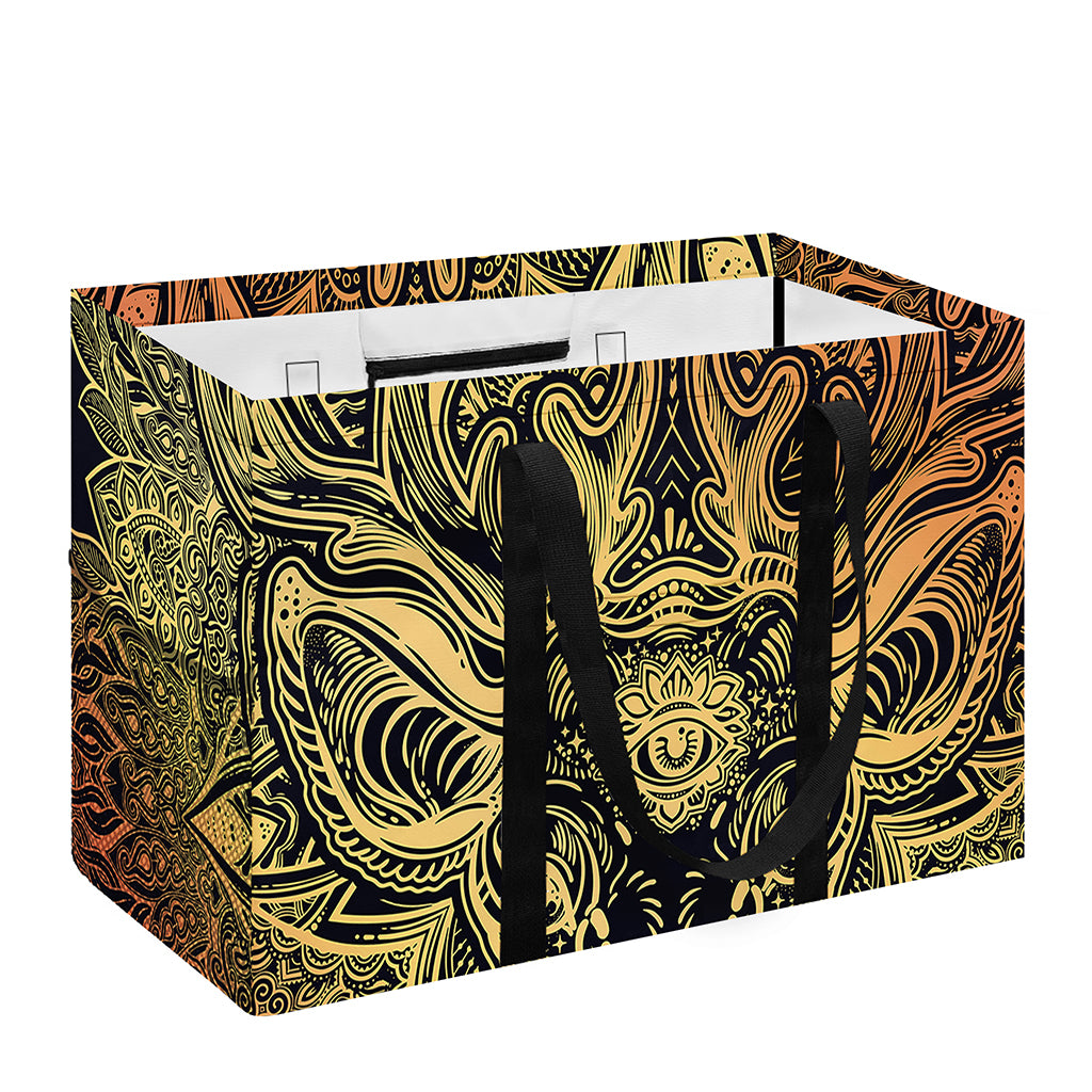 Spiritual Deer Mandala Print Utility Tote Bag