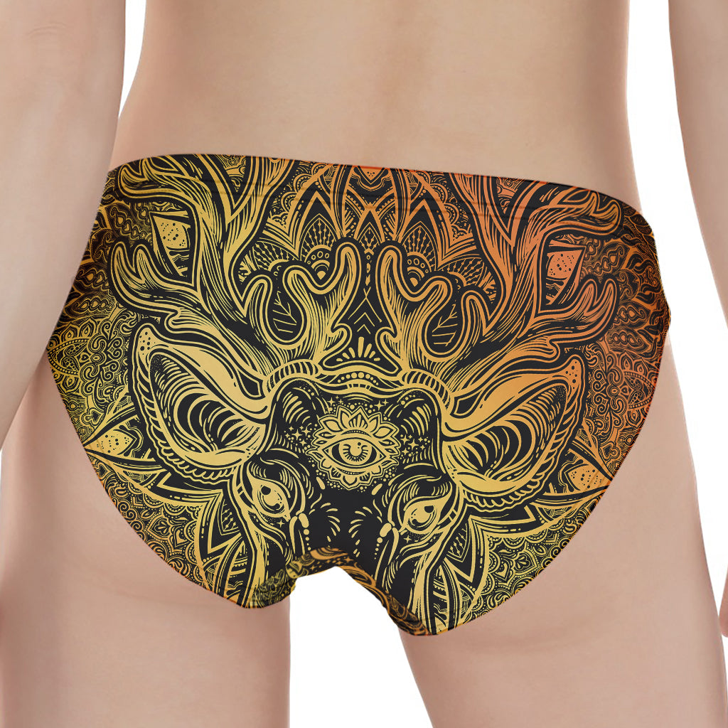 Spiritual Deer Mandala Print Women's Panties