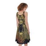 Spiritual Deer Mandala Print Women's Sleeveless Dress
