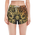 Spiritual Deer Mandala Print Women's Split Running Shorts