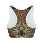 Spiritual Deer Mandala Print Women's Sports Bra