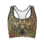 Spiritual Deer Mandala Print Women's Sports Bra