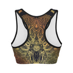Spiritual Deer Mandala Print Women's Sports Bra