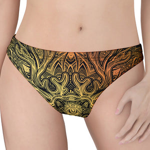 Spiritual Deer Mandala Print Women's Thong