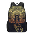 Spiritual Elephant Mandala Print 17 Inch Backpack