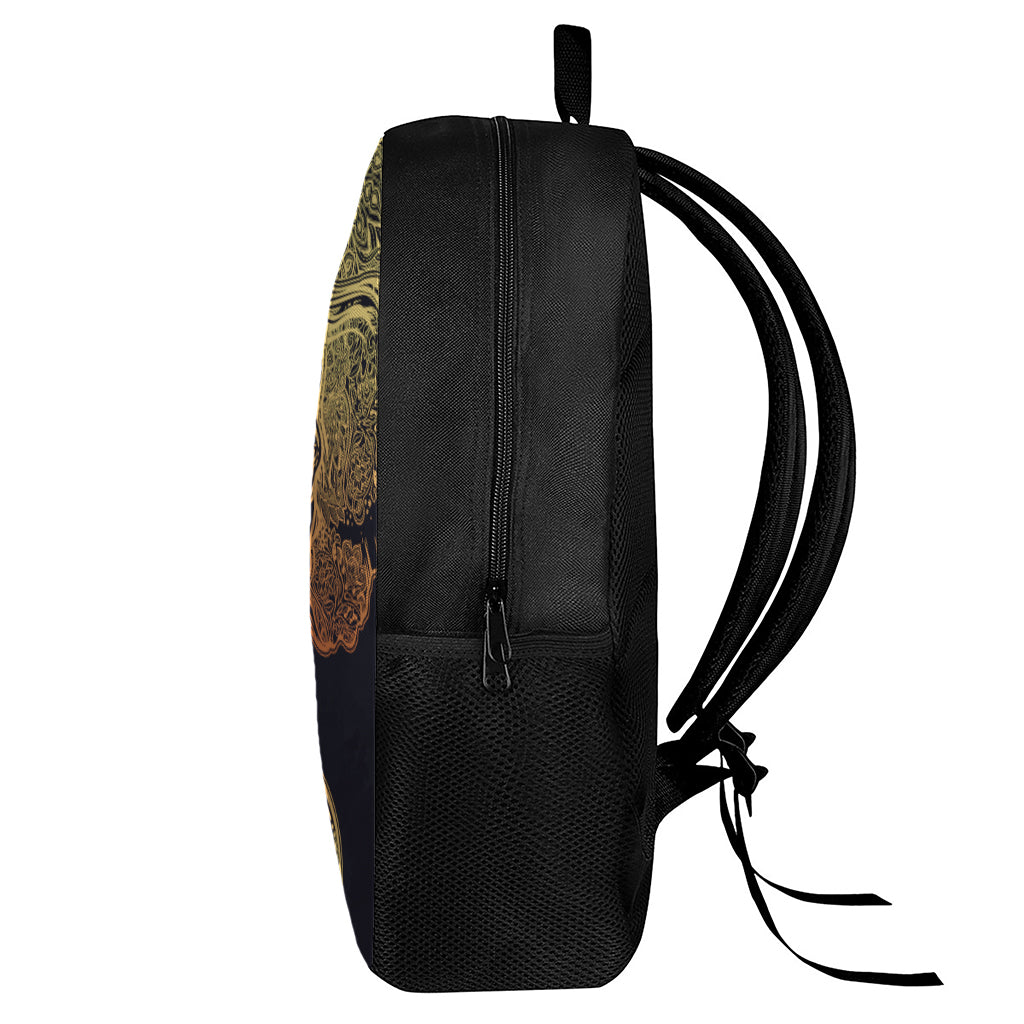 Spiritual Elephant Mandala Print 17 Inch Backpack
