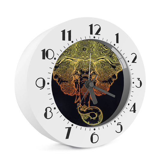 Spiritual Elephant Mandala Print Alarm Clock