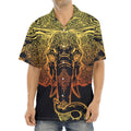 Spiritual Elephant Mandala Print Aloha Shirt