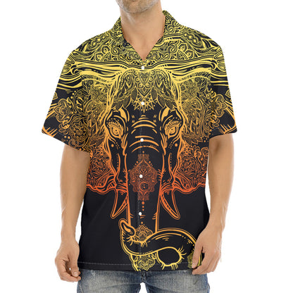 Spiritual Elephant Mandala Print Aloha Shirt