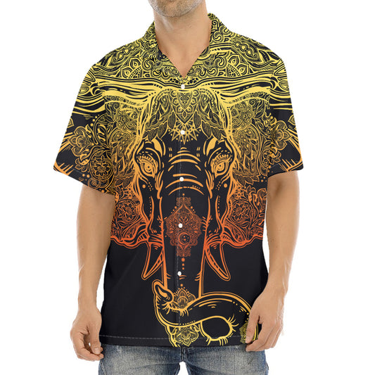 Spiritual Elephant Mandala Print Aloha Shirt