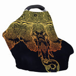 Spiritual Elephant Mandala Print Baby Seat Cover