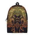 Spiritual Elephant Mandala Print School Backpack