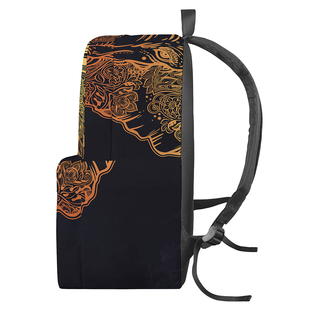 Spiritual Elephant Mandala Print Backpack