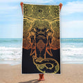 Spiritual Elephant Mandala Print Beach Towel