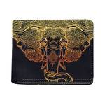 Spiritual Elephant Mandala Print Bifold Wallet