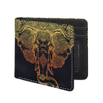 Spiritual Elephant Mandala Print Bifold Wallet