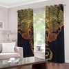 Spiritual Elephant Mandala Print Blackout Grommet Curtains