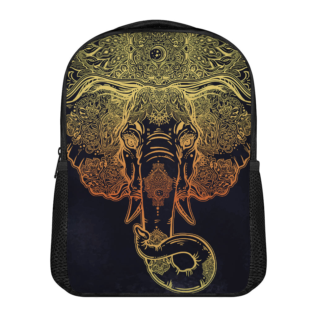 Spiritual Elephant Mandala Print Casual Backpack