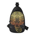 Spiritual Elephant Mandala Print Chest Bag