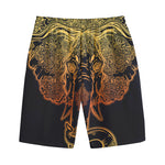 Spiritual Elephant Mandala Print Cotton Shorts