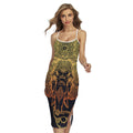 Spiritual Elephant Mandala Print Cross Back Cami Dress