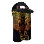 Spiritual Elephant Mandala Print Double Neoprene Wine Tote
