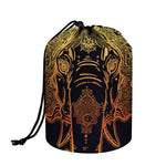 Spiritual Elephant Mandala Print Drawstring Makeup Bag