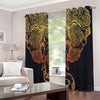 Spiritual Elephant Mandala Print Extra Wide Grommet Curtains