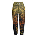 Spiritual Elephant Mandala Print Fleece Lined Knit Pants
