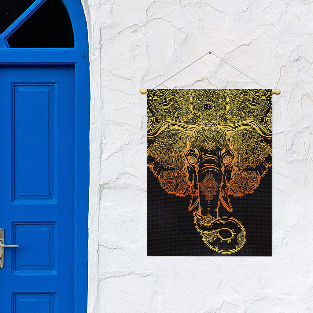 Spiritual Elephant Mandala Print Garden Flag