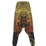 Spiritual Elephant Mandala Print Hammer Pants