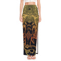Spiritual Elephant Mandala Print High Slit Maxi Skirt