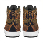 Spiritual Elephant Mandala Print High Top Leather Sneakers