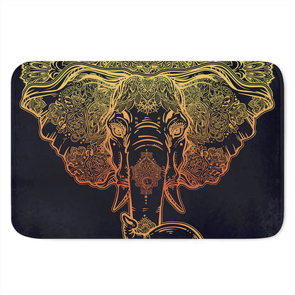 Spiritual Elephant Mandala Print Indoor Door Mat