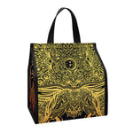 Spiritual Elephant Mandala Print Insulated Lunch Tote