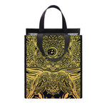 Spiritual Elephant Mandala Print Insulated Lunch Tote
