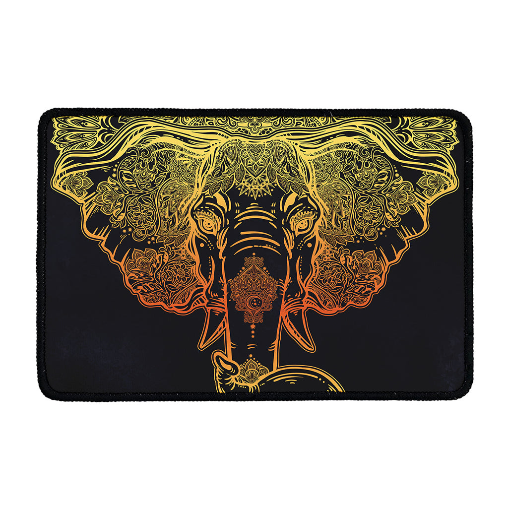 Spiritual Elephant Mandala Print Kitchen Mat