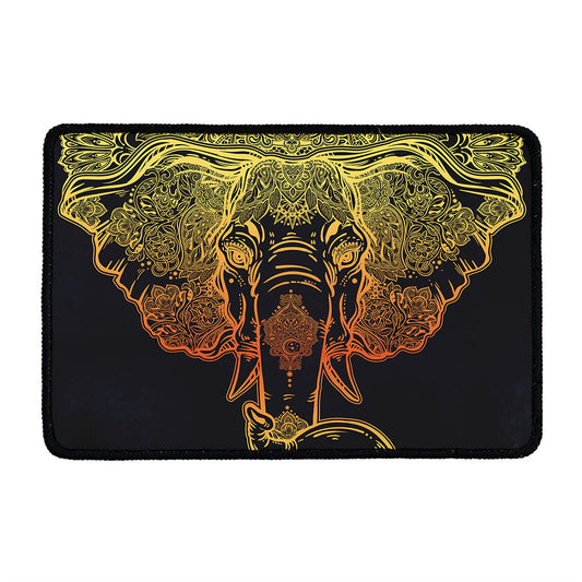 Spiritual Elephant Mandala Print Kitchen Mat