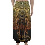 Spiritual Elephant Mandala Print Lantern Pants