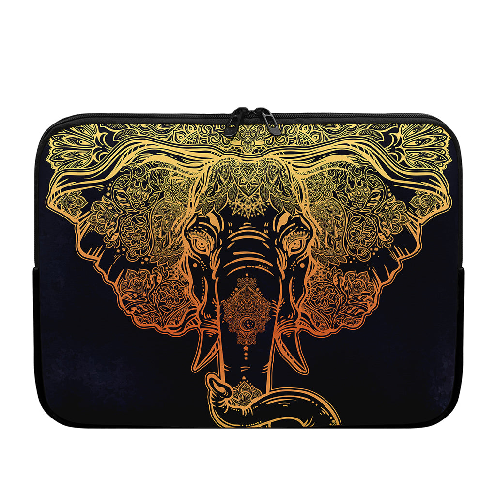 Spiritual Elephant Mandala Print Laptop Sleeve
