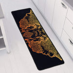 Spiritual Elephant Mandala Print Long Kitchen Mat