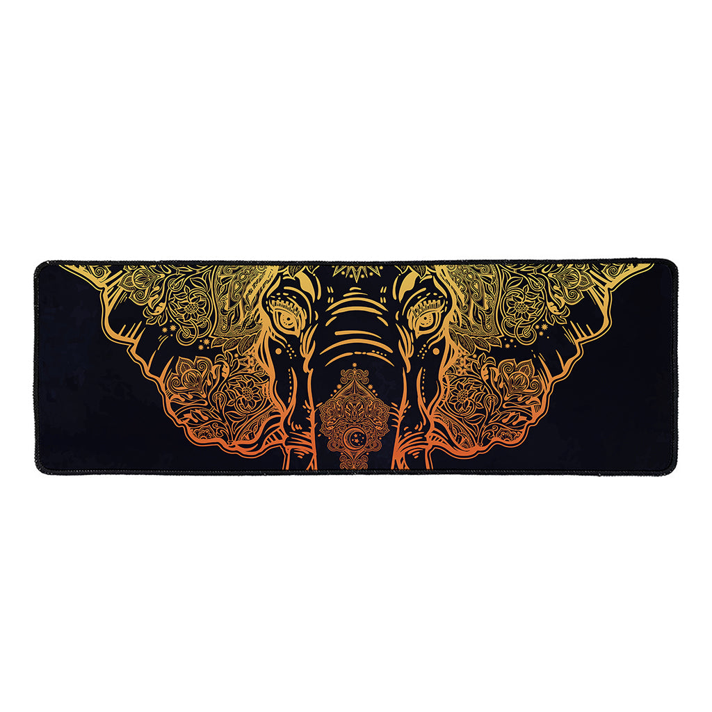 Spiritual Elephant Mandala Print Long Kitchen Mat